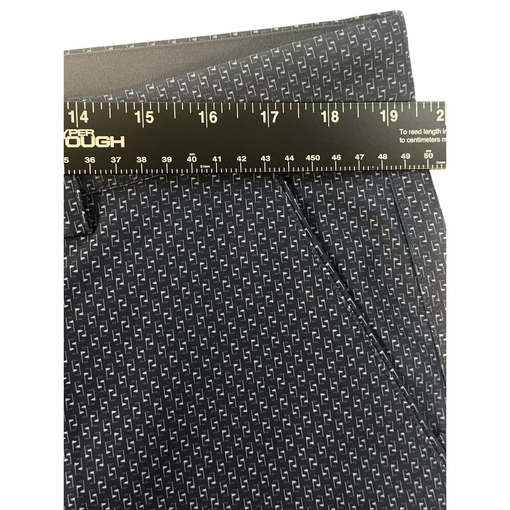 Greg Norman Golf Shorts Men 38 Navy Blue ML75 Microlux Play Dry Geometric Print - Picture 4 of 6
